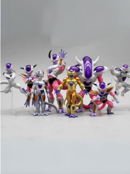 Set de 8 figuras de Acabado de PVC Freeza, 8 formas, Anime, DBZ, figuras de PVC