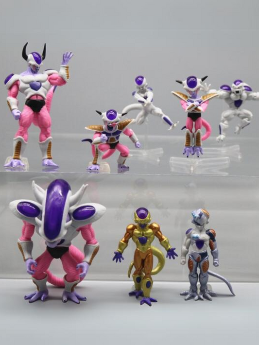 Set de 8 figuras de Acabado de PVC Freeza, 8 formas, Anime, DBZ, figuras de PVC