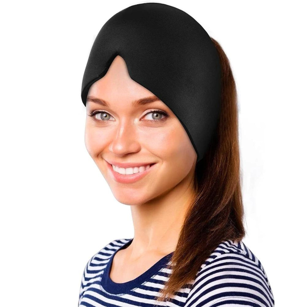 máscarilla para Migraña, Gorro con Gel Frío para dolor de cabeza, Crioterapia, Alivio de migraña, gorro de compresión, Headache Hat, Gorro de Hielo, antifaz de gel para ojos, unitalla - BELLOVIDA