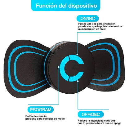 Mini masajeador eléctrico EMS para cuello, parche de masaje Cervical para aliviar el dolor de hombros, cuerpo, relajación, herramienta de masaje portátil para cuello