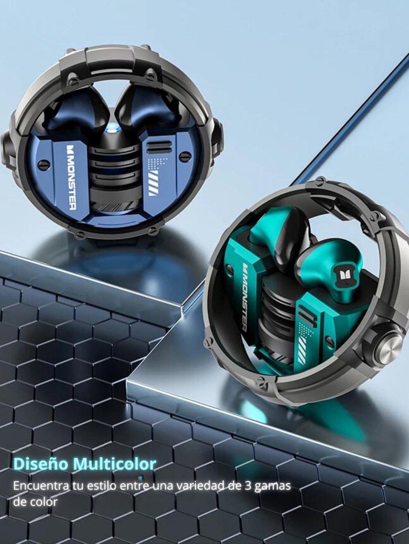 Monster-auriculares inalámbricos XKT10 para jugadores, cascos deportivos con Bluetooth, resistentes al agua, TWS, reducción de ruido y micrófon