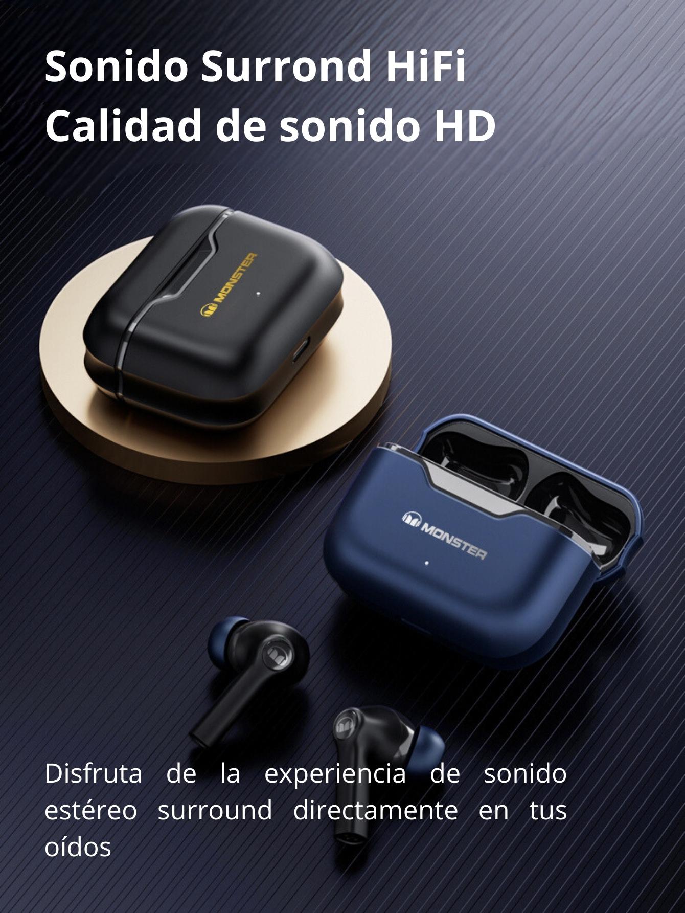 Monster XKT02 TWS auriculares inalámbricos Bluetooth 5,1 Subwoofer HIFI