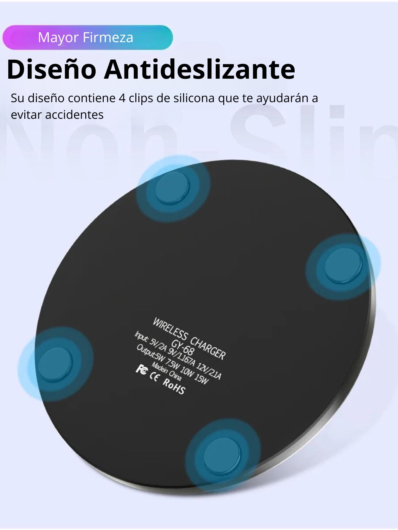 Cargador inalámbrico Qi de 15W Compatible con iPhone 14, 13, 12, 11 Pro Max, almohadilla de carga inalámbrica rápida de inducción Compatible con Samsung S20, Xiaomi POCO X3 M3 F3