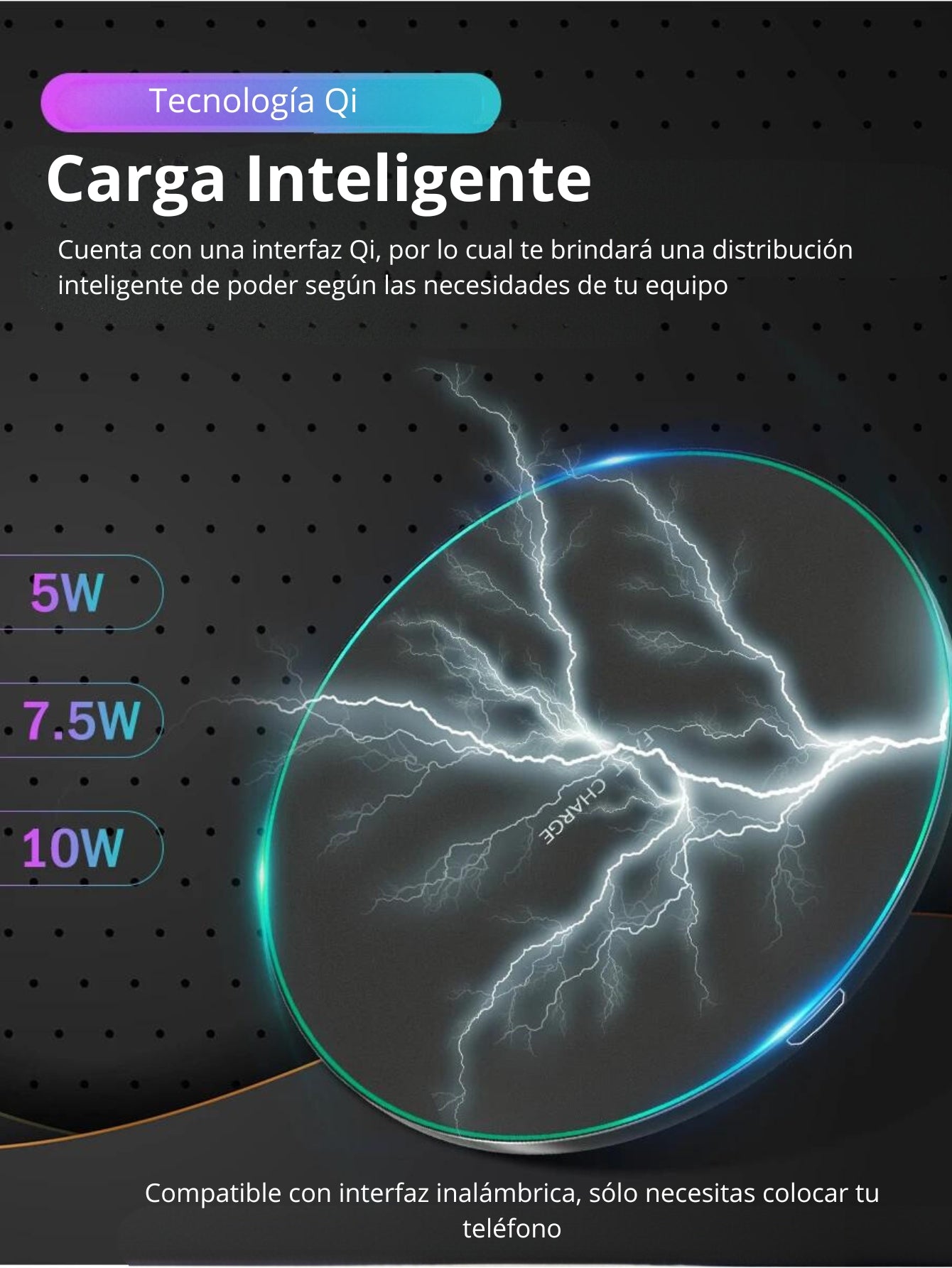 Cargador inalámbrico Qi de 15W Compatible con iPhone 14, 13, 12, 11 Pro Max, almohadilla de carga inalámbrica rápida de inducción Compatible con Samsung S20, Xiaomi POCO X3 M3 F3