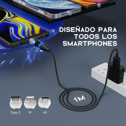 Cable Trenzado Magnético Con Compatibilidad Universal