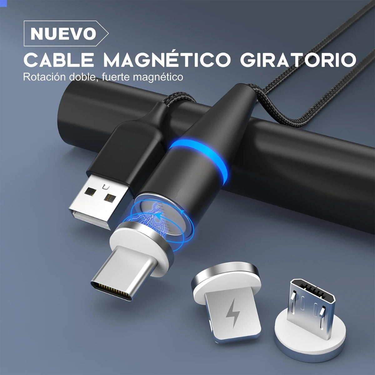 Cable Trenzado Magnético Con Compatibilidad Universal