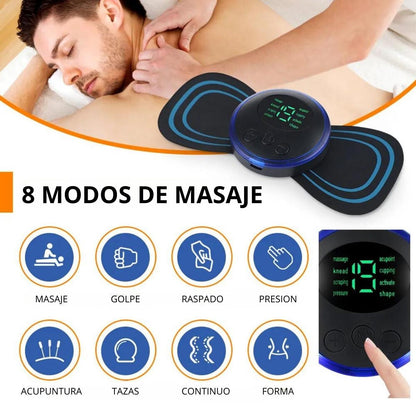 Mini masajeador eléctrico EMS para cuello, parche de masaje Cervical para aliviar el dolor de hombros, cuerpo, relajación, herramienta de masaje portátil para cuello