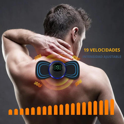 Mini masajeador eléctrico EMS para cuello, parche de masaje Cervical para aliviar el dolor de hombros, cuerpo, relajación, herramienta de masaje portátil para cuello