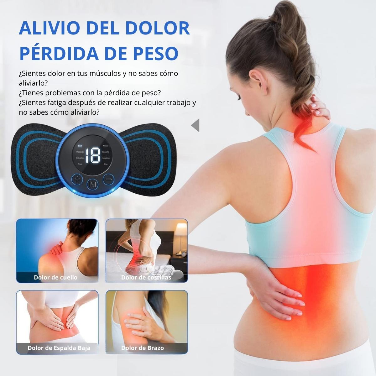 Mini masajeador eléctrico EMS para cuello, parche de masaje Cervical para aliviar el dolor de hombros, cuerpo, relajación, herramienta de masaje portátil para cuello