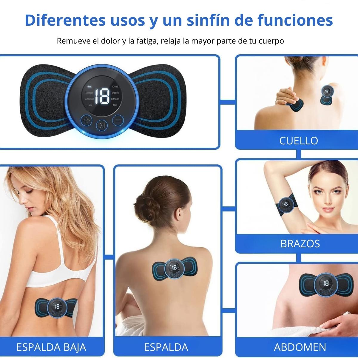 Mini masajeador eléctrico EMS para cuello, parche de masaje Cervical para aliviar el dolor de hombros, cuerpo, relajación, herramienta de masaje portátil para cuello