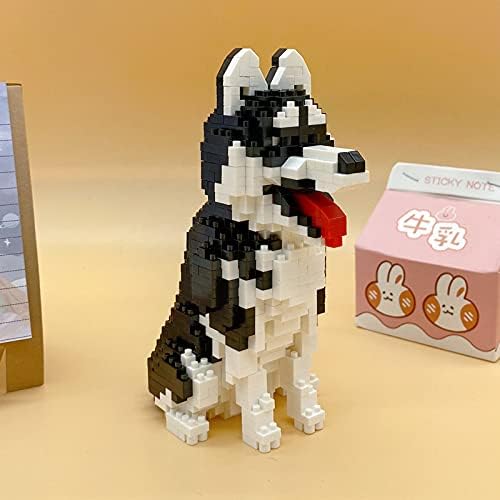 Perro Husky Siberiano 753PCS Modelo Animal Mini Bloques de Diamantes Ladrillos Juguete de Construcción para Niños