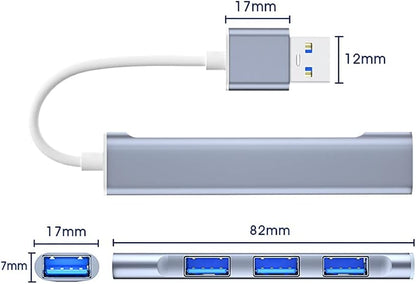 Expansor de puertos USB extensor de 4 puertos pequeño USB Hub para PC Laptop 5 Gbps