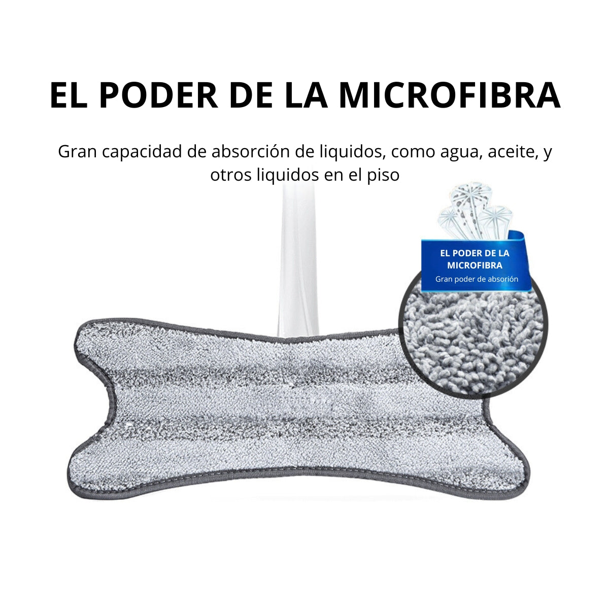 Fregona de microfibra para suelos de madera dura