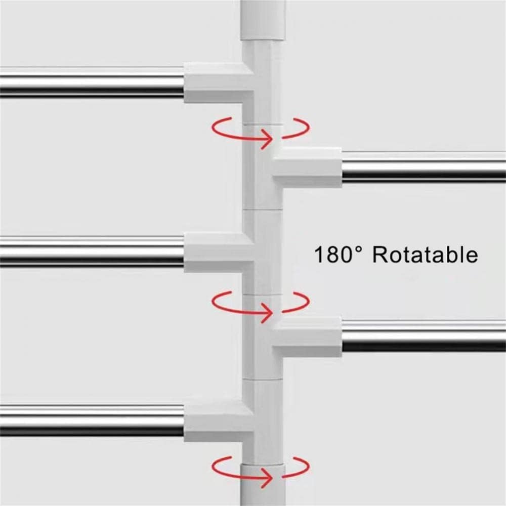 Toallero de baño Almacenamiento Giratorio Organizador de Acero Inoxidable sin Perforaciones Colgante con Ventosa