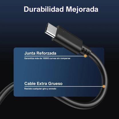 Cable de carga y transmisión de datos compatible con Type C 2A 1.5 Metros