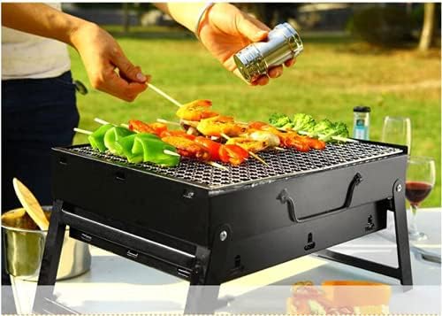 Parrilla al aire libre, compacta y conveniente, esencial para el ocio al aire libre, barbacoa, camping, yakiniku, carne, verduras, mariscos, montañas, ríos, mar