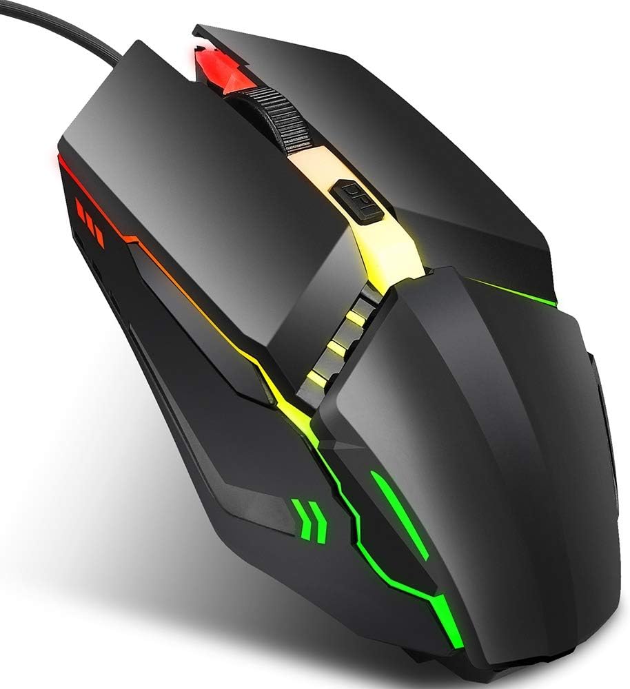 Combo de teclado y mouse para juegos con una sola mano, teclado mecánico RGB retroiluminado con una sola mano con soporte para reposamuñecas, teclado con cable USB y alfombrilla de mouse para PC PS4 Gamer