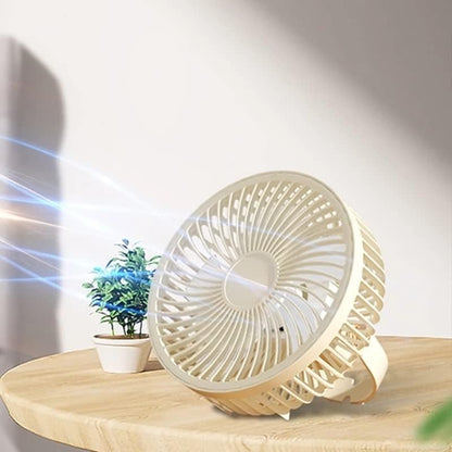 Mini Ventilador Portátil Con Luz LED Ajuste de 3 Velocidades Acabado ABS