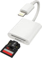 Lector de Tarjetas Micro SD Compatible con iPhone Memory Lightning a cámara Microsd TF Adaptador 13 12 11 Pro MAX X XS XR 8 7 6plus 6s SE Accesorios Apple MFI Adaptador Certificado