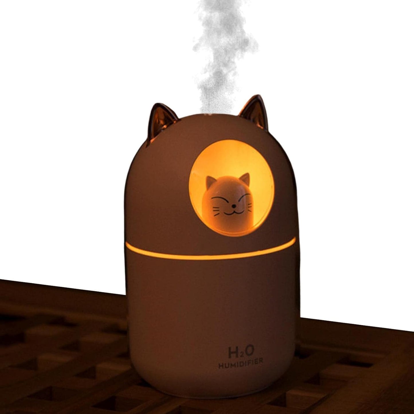 Humidificador de Escritorio En Forma de Gatito Personal USB con luz Nocturna para Dormitorio de bebé, Viaje, Oficina