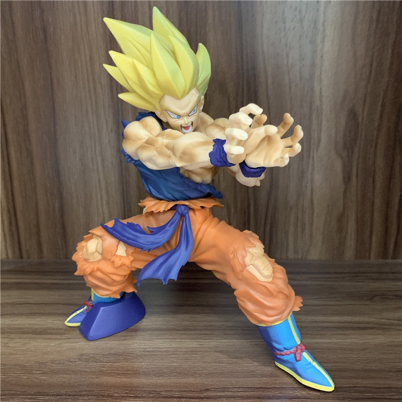 Dragon Ball Super Saiyan Goku Figura Batalla Dañada Modelo PVC Coleccionable Anime Vegeta Muñeca Joyería Niños Juguetes