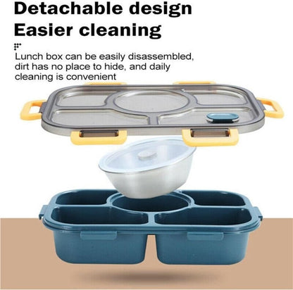 Caja Bento portátil para Exteriores, contenedores de Almacenamiento de Alimentos de Estilo japonés, Fiambrera a Prueba de Fugas para niños con Tazas de Sopa, Cajas de Desayuno