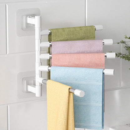 Toallero de baño Almacenamiento Giratorio Organizador de Acero Inoxidable sin Perforaciones Colgante con Ventosa