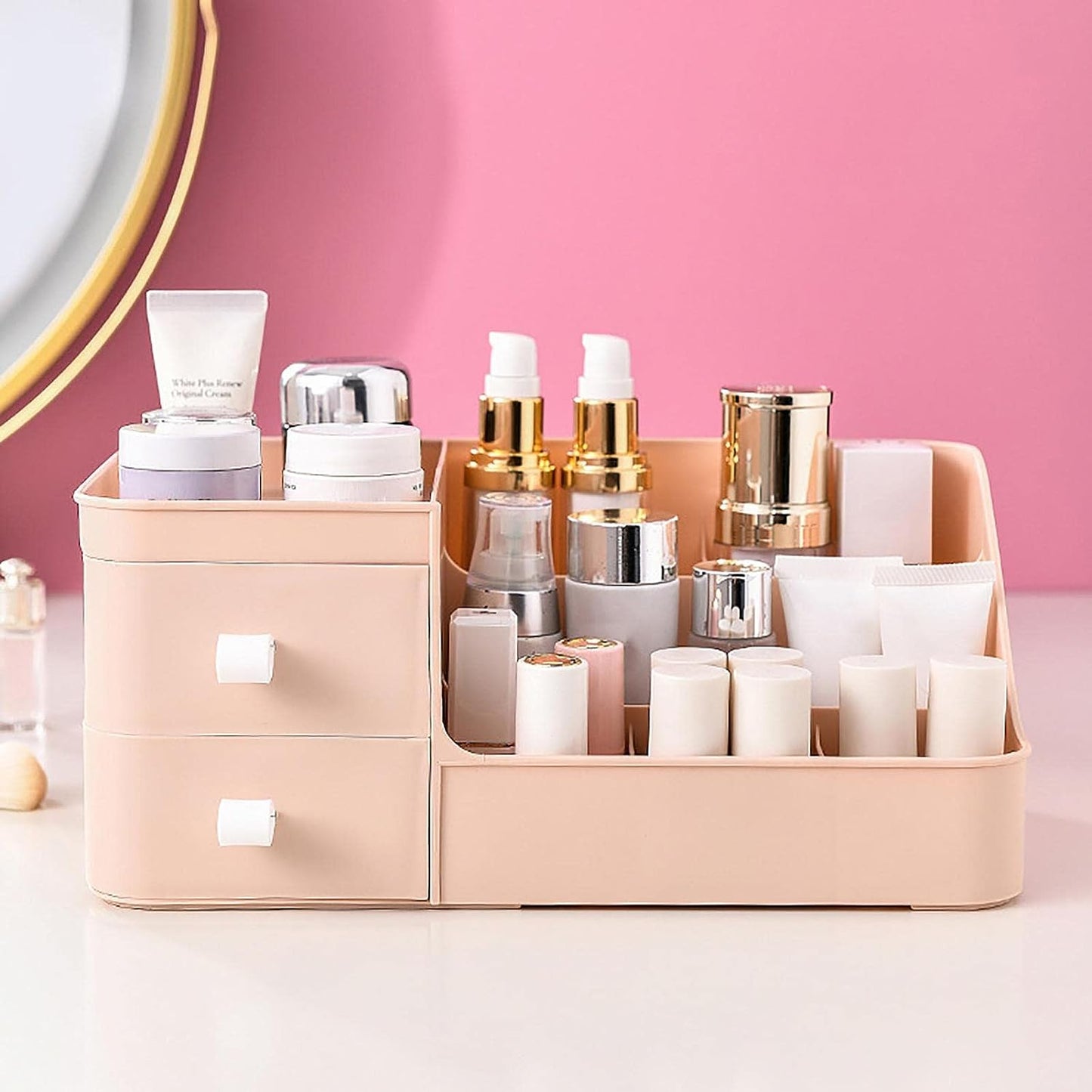 Organizador de Cosméticos ABS, Organizador de Maquillaje, Joyería, Artículos de Skin Care Diseño de Escritorio