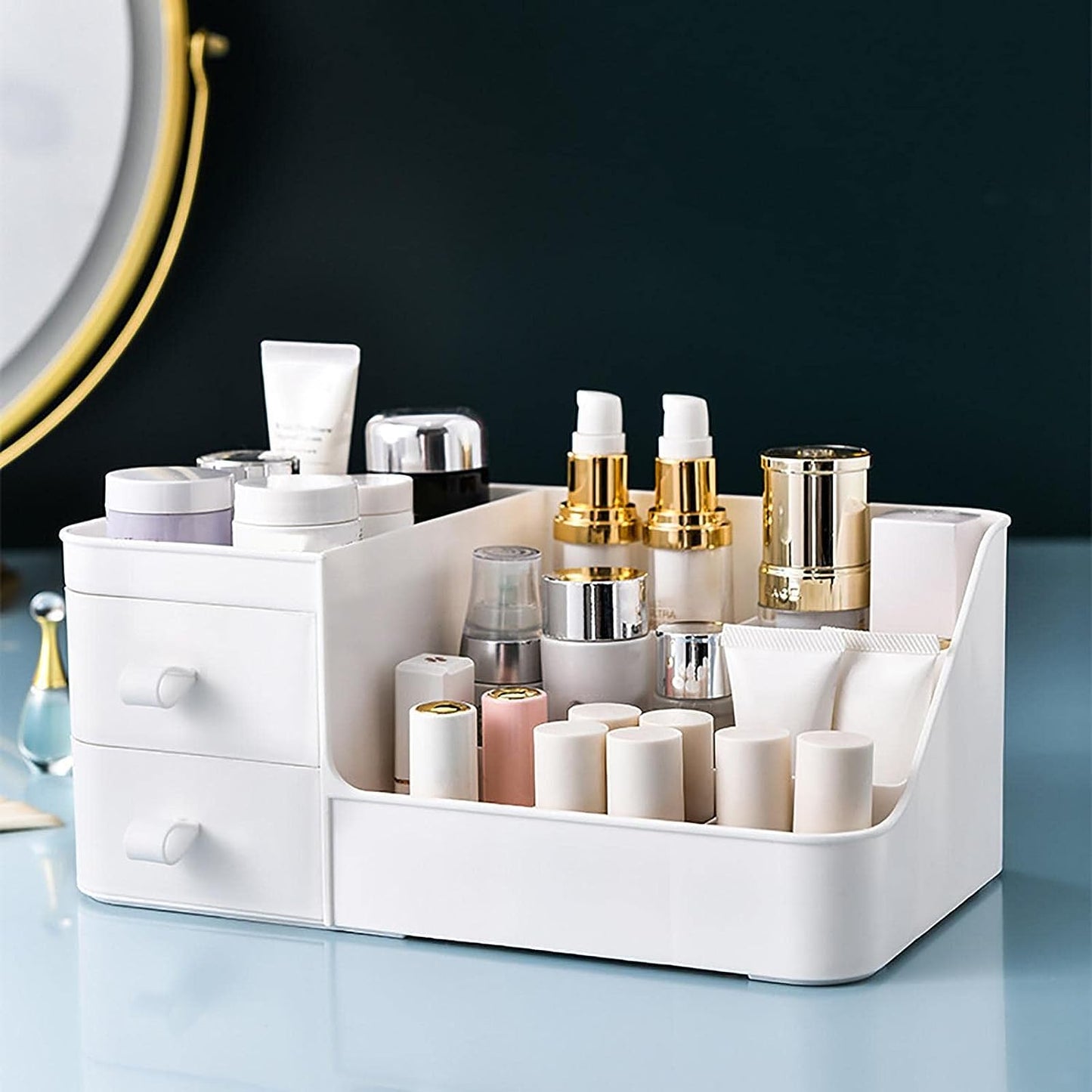 Organizador de Cosméticos ABS, Organizador de Maquillaje, Joyería, Artículos de Skin Care Diseño de Escritorio