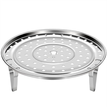 Estante para cocinar de acero inoxidable con patas desmontables para ollas de vapor, soporte para conservas, de 24cm