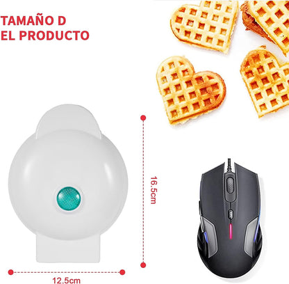 Wafflera Eléctrica con Doble Plancha Antiadherente Forma de corazón para Hacer panini, Hash Browns y Otros almuerzos