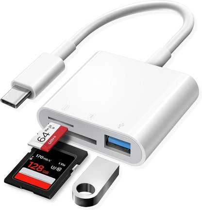 Lector de tarjetas USB C SD, Oyuiasle USB C a tarjeta SD para iPad/Mac/portátil, cámara de rastro, adaptador de tarjeta de memoria USB-C/tipo C para iMac, iPad Pro/Air/Mini, MacBook Pro/Air, Galaxy, MicroSD/SD