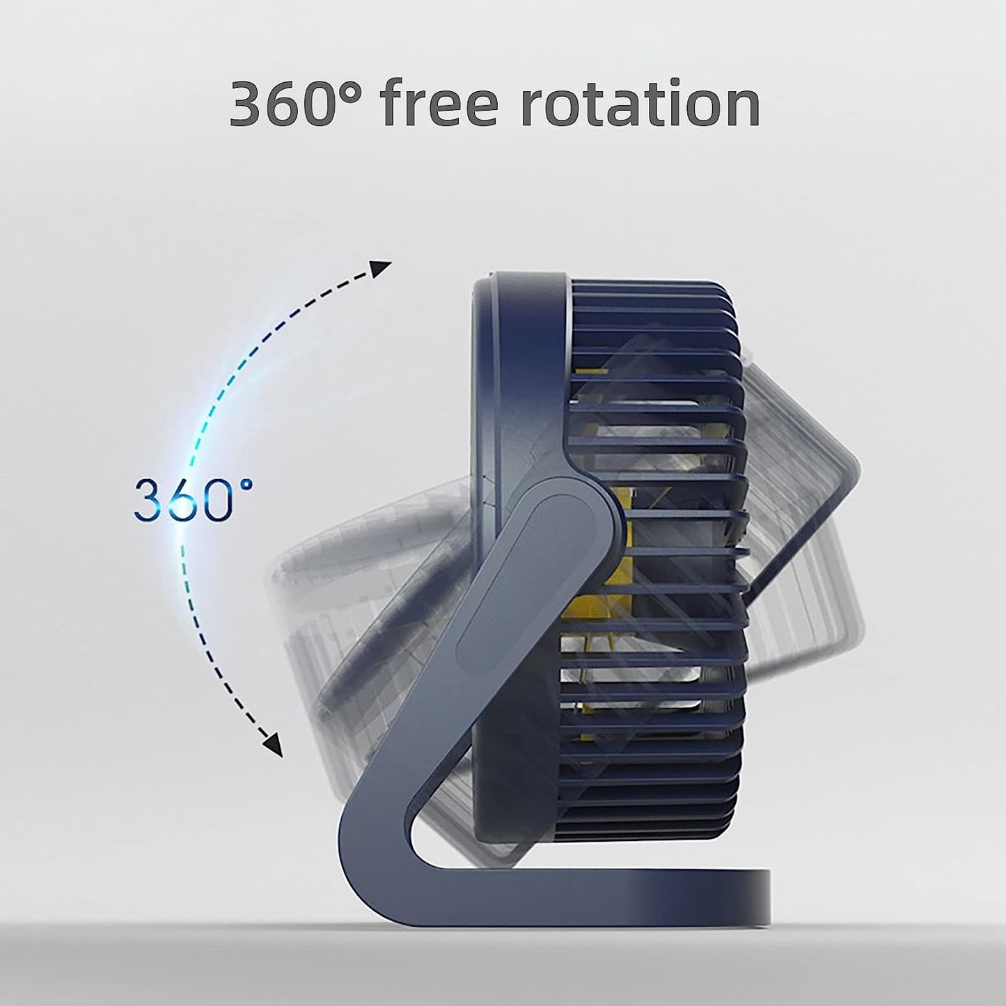 Ventilador de refrigeración portátil MicroUSB con rotación de 360 grados