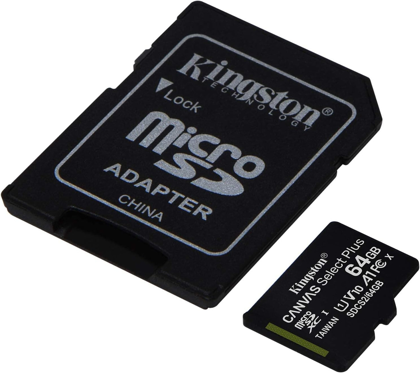 Kingston MicroSDXC Select Plus 128GB (Con Adaptador a SD) Clase 10, UHS-I, U1, V10 Lectura: 100MB/s (SDCS2/128GB)