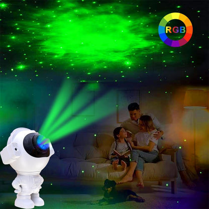 Proyector de Estrellas Astronauta, Lámpara de Proyección de Luces de Galaxias y Nebulosas, Lámpara de Estrellas Ajustable con Función de Temporizador para Niños, Bricolaje, Dormitorio, Sa