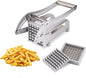 Máquina de cortar patatas fritas de acero inoxidable, cortador de patatas y verduras, Chopper de cocina, 2 cuchillas