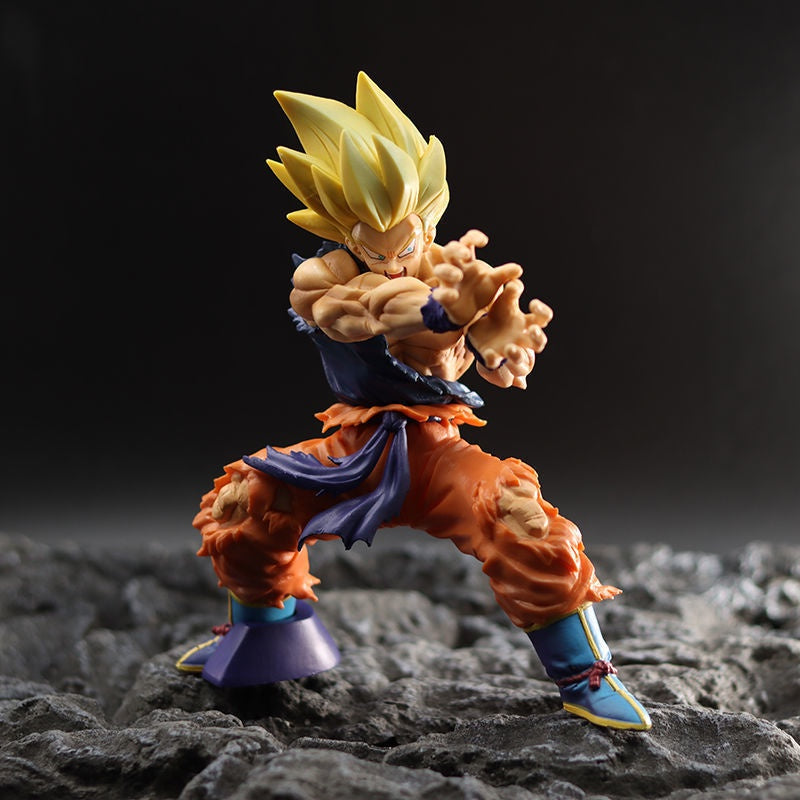 Dragon Ball Super Saiyan Goku Figura Batalla Dañada Modelo PVC Coleccionable Anime Vegeta Muñeca Joyería Niños Juguetes