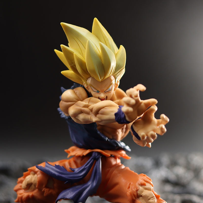 Dragon Ball Super Saiyan Goku Figura Batalla Dañada Modelo PVC Coleccionable Anime Vegeta Muñeca Joyería Niños Juguetes