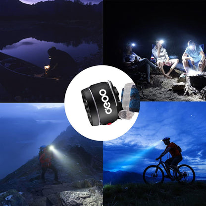 Linterna frontal LED recargable, lámpara frontal ligera ajustable de 300 lúmenes con luz roja, 7 modos de iluminación, IPX4 impermeable, linterna de luz para correr, ciclismo, senderismo, pesca nocturna, lectura