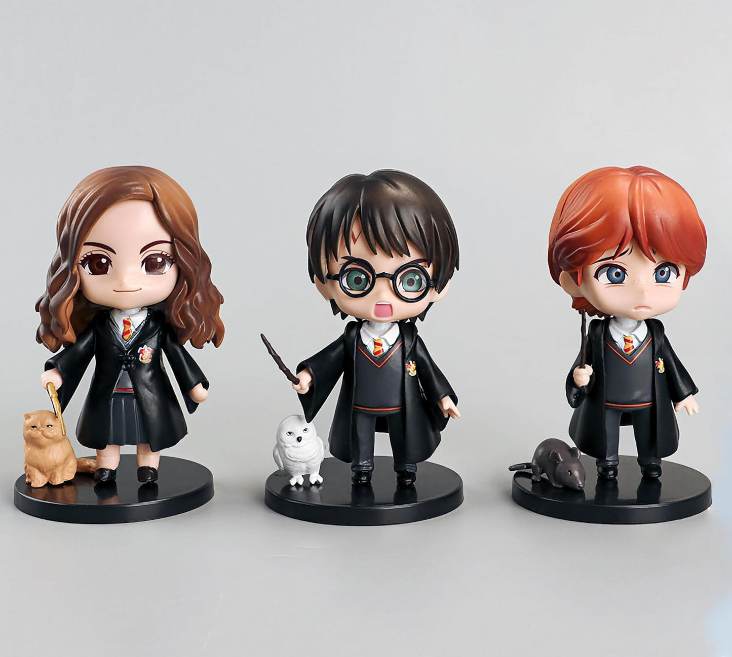 Set de 6 Figuras Coleccionables de HP,  Hermione, Ron Weasley