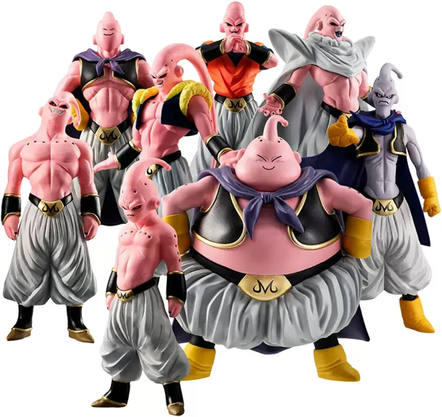 Set de 8 figuras de Majin Buu Acabado de PVC de Dragon Ball Z, 8 formas, Anime, DBZ, figuras de PVC