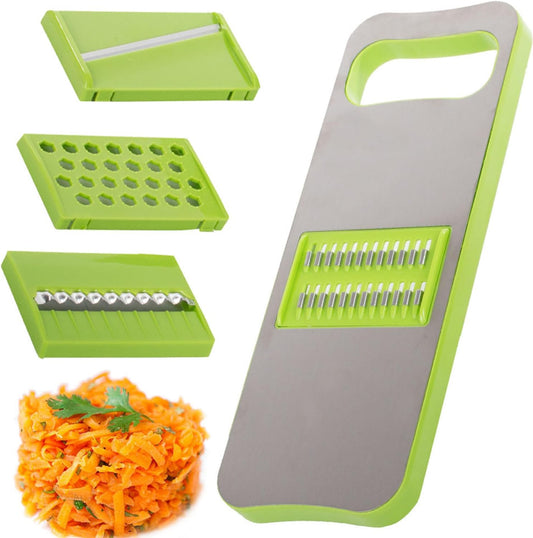 Rallador De Verduras - Mandolina De Cocina Profesional - Cortador Picador Y Pelador Manual Multiusos Para Queso, Tomate, Calabacín, Patatas, Limón. Máquina Para Cortar, Accesorio Rayador Set 4 En 1