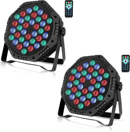 Luz de escenario plana LED RGB DMX512 de 36 luces de ALIEN efecto para fiesta de DJ, disco, boda, vacaciones, bar, club, decoración de espectáculo, lámpara activada por sonido