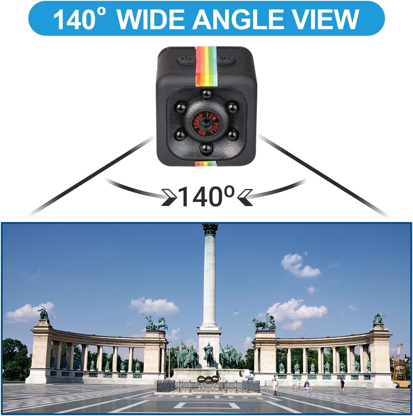 Mini Cámara Inalámbrica Diseño Deportivo HD Dv Sq11 Integra Visión Nocturna de 1080p, detección de movimiento, grabación de video digital infrarroja