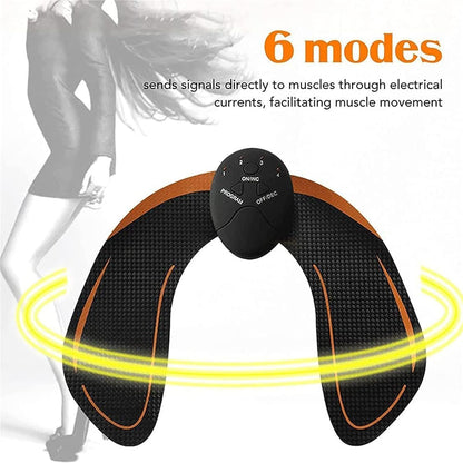 Tonificador para glúteos eléctrico ideal para entrenamiento de caderas, abdominales, con 6 modos de entrenamiento fitness inteligente