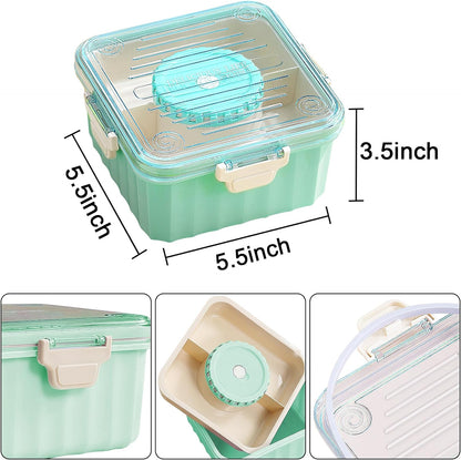 Fiambrera de doble capa de plástico para niños, caja grande Bento para trabajadores de oficina con compartimentos, contenedor de alimentos, cuencos portátiles para ensaladas