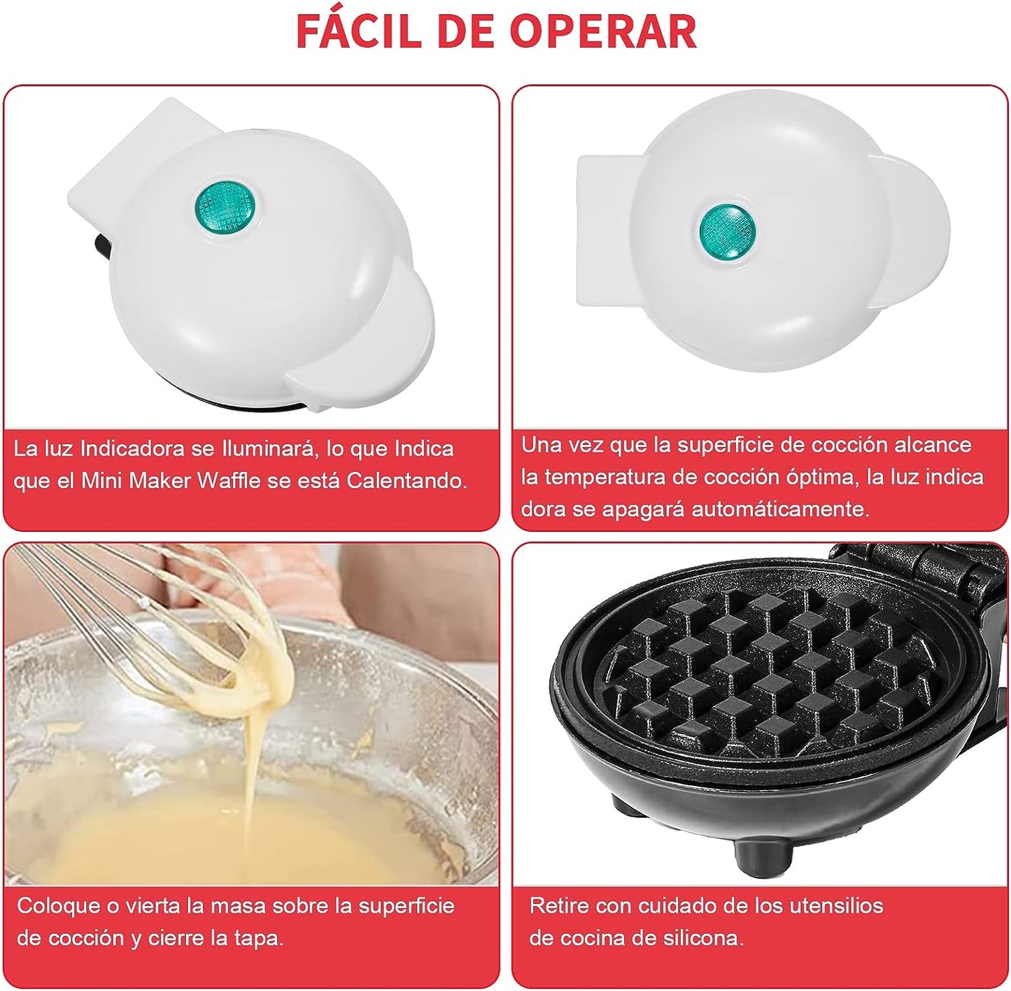 Wafflera Eléctrica con Doble Plancha Antiadherente Forma de corazón para Hacer panini, Hash Browns y Otros almuerzos