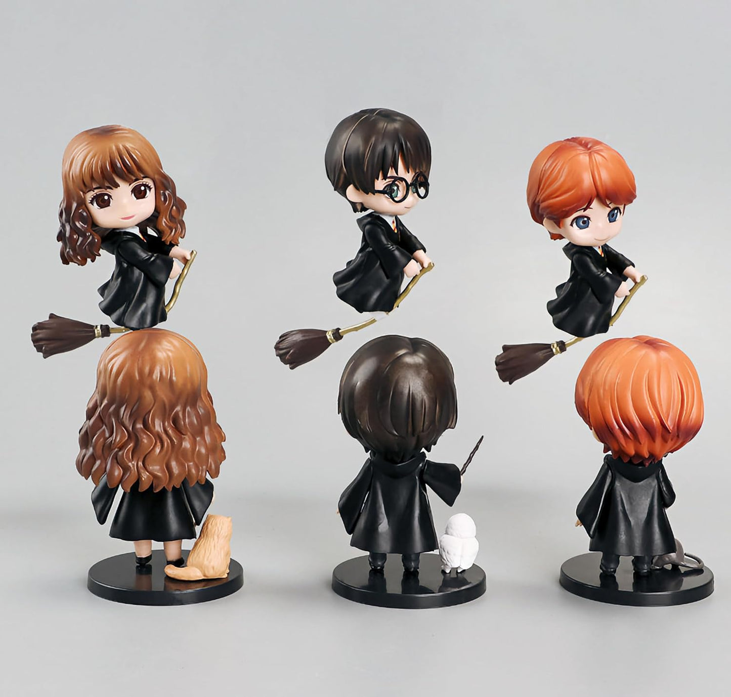 Set de 6 Figuras Coleccionables de HP,  Hermione, Ron Weasley