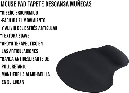 Mouse Pad Tapete Mouse Ergonomico Laptop Pc Gel Alfombrilla