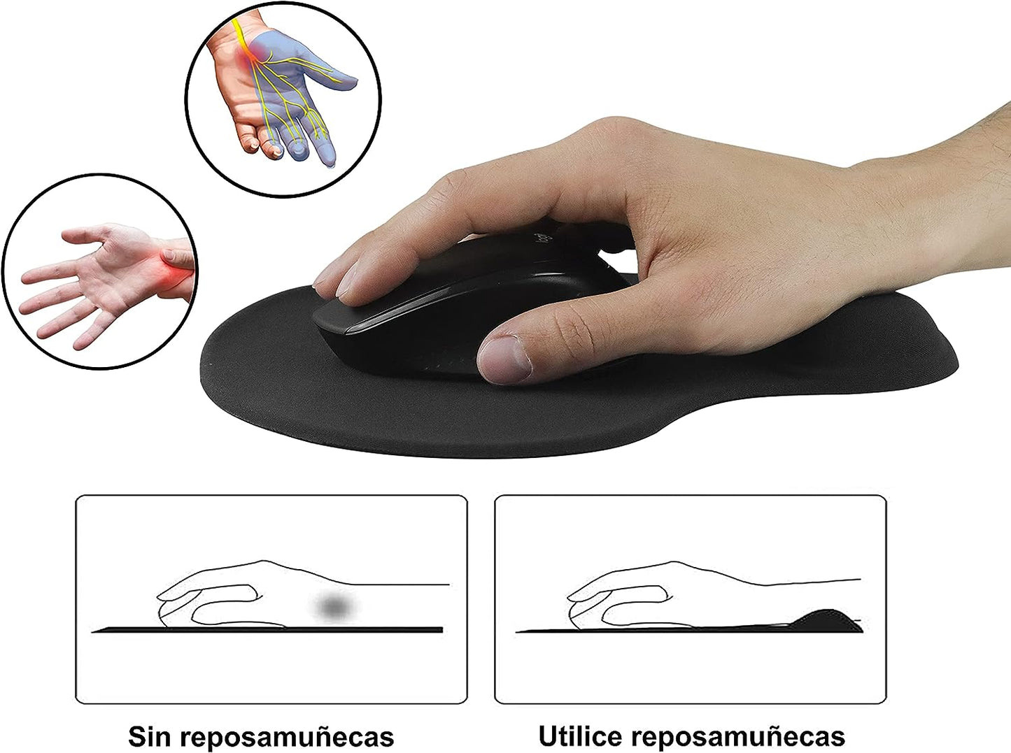 Mouse Pad Tapete Mouse Ergonomico Laptop Pc Gel Alfombrilla